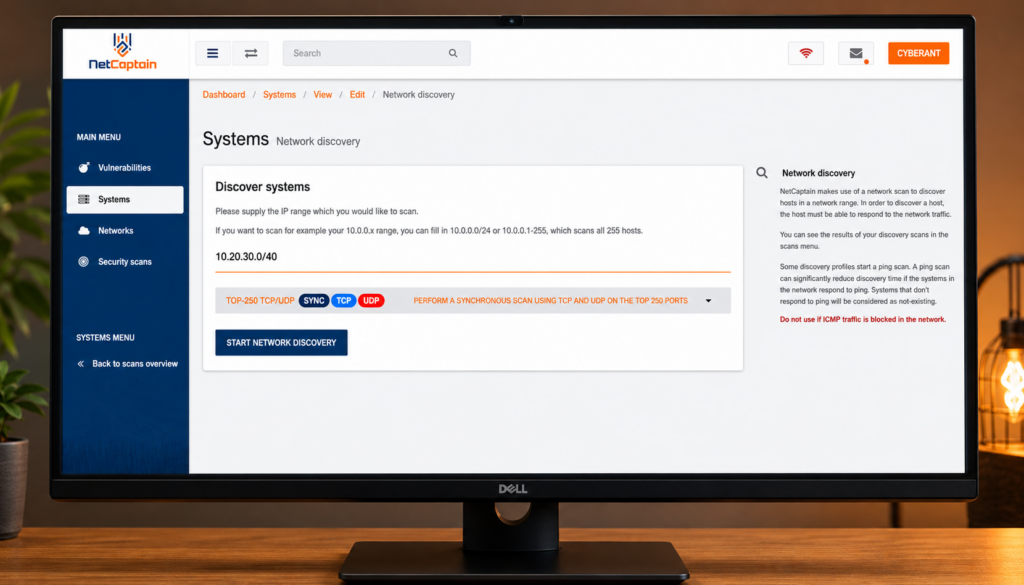 Network discovery met NetCaptain Vulnerability management