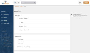 De profielpagina in NetCaptain met naam, functie en contactgegevens